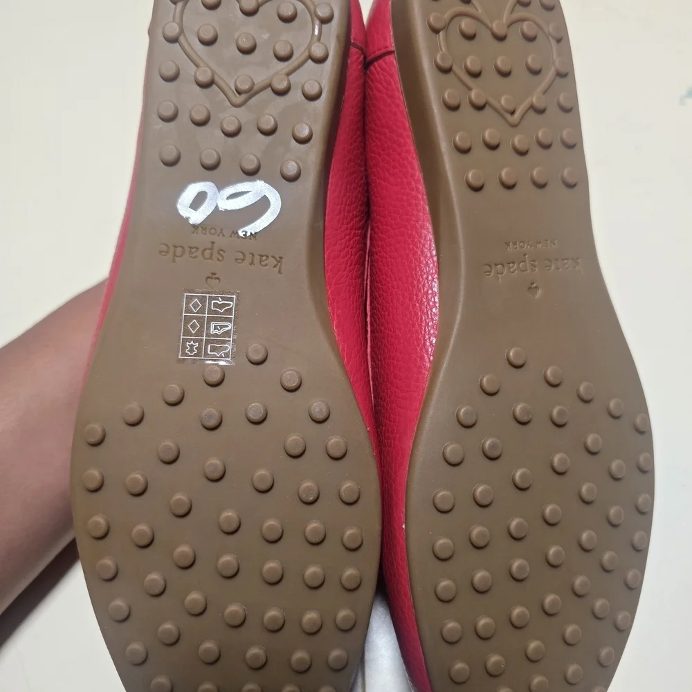 Kate Spade Red Leather Loafers - Picture 5 of 8